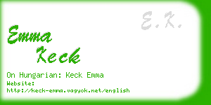 emma keck business card